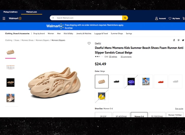 walmart yeezys slides